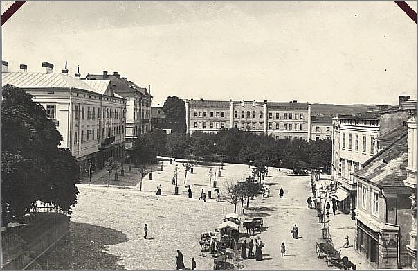 View of the square in Przemysl